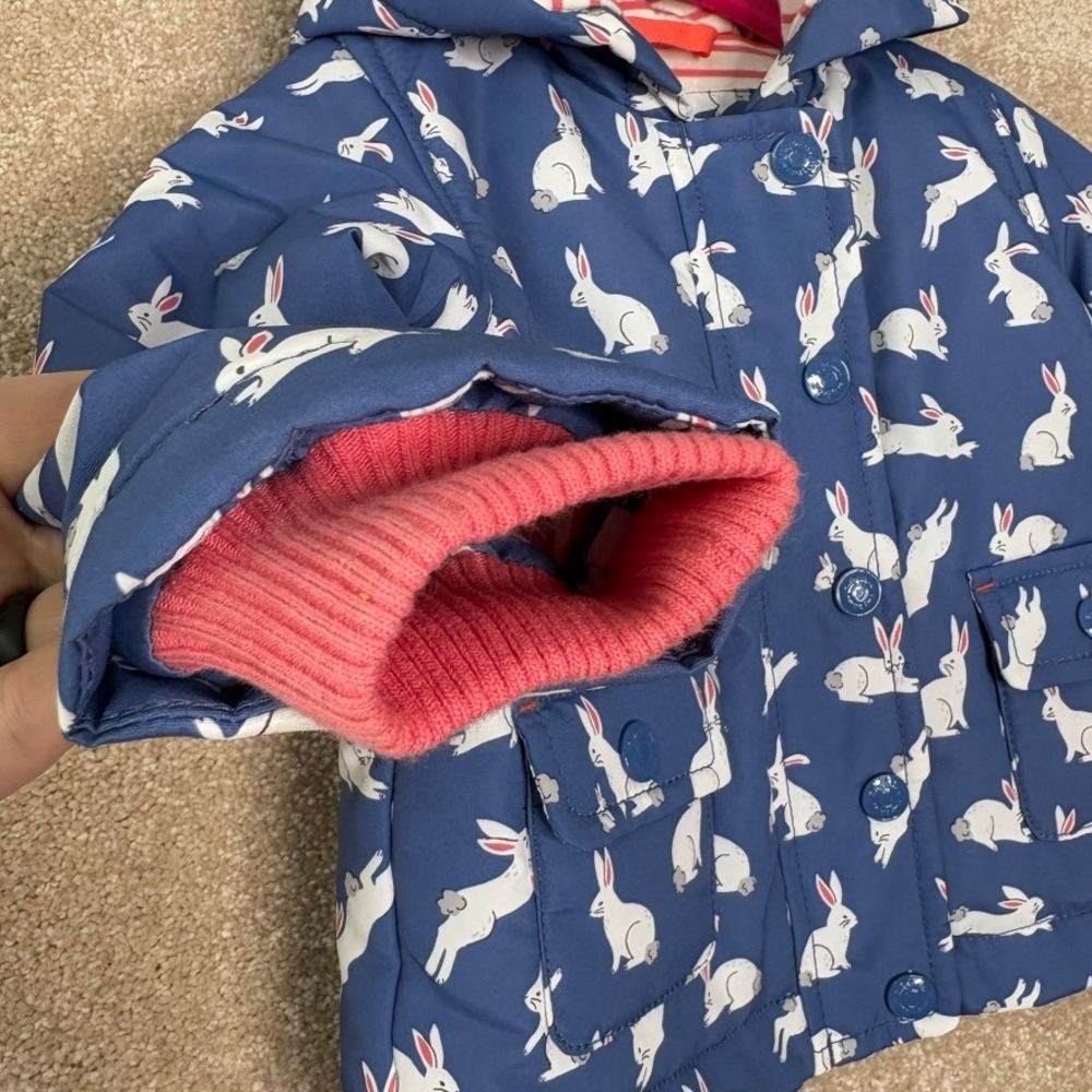 BABY BODEN Bunny Rabbit Jacket Girls Size‎ 6-12 months 6M 12M Puffer Coat - Picture 3 of 7